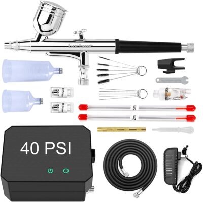 7. Gocheer Upgraded 40PSI Airbrush Kit